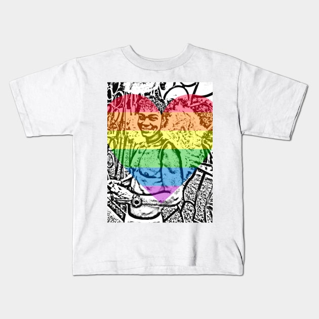 angel boy from the LGBT parade Kids T-Shirt by Marccelus